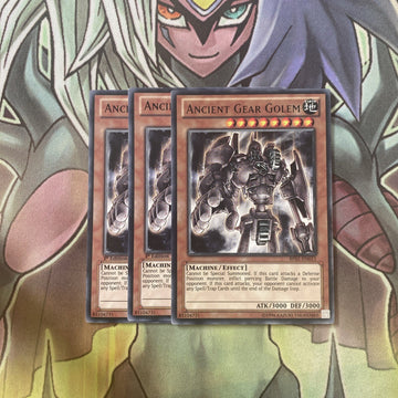 BP01-EN011 x3 Ancient Gear Golem Black Rare Excellent Condition Yugioh