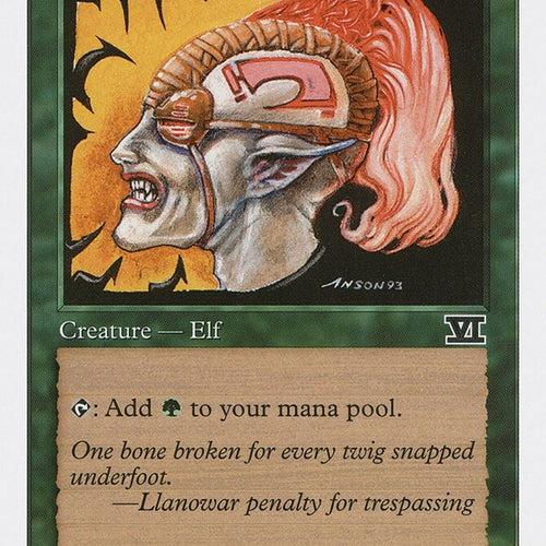 Llanowar Elves - Sixth Edition Common Excellent Magic MTG