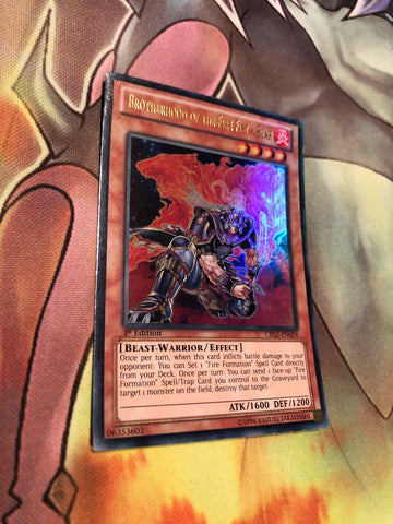 Cblz-en024 Yugioh brotherhood of the fire fist Bear Ultra 1st Edition