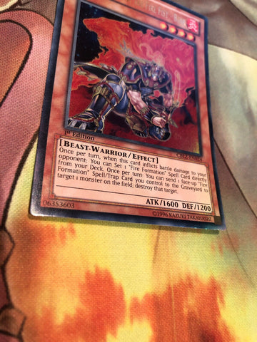 Cblz-en024 Yugioh brotherhood of the fire fist Bear Ultra 1st Edition (back)