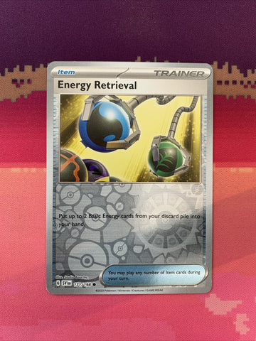 Pokemon Card Energy Retrieval Scarlet & Violet Reverse Holo 171/198 Near Mint