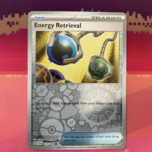 Pokemon Card Energy Retrieval Scarlet & Violet Reverse Holo 171/198 Near Mint