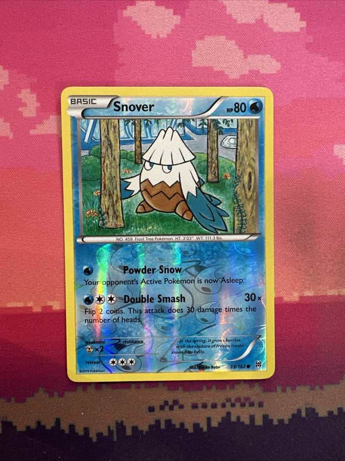 Pokemon Card Snover Breakthrough Reverse Holo 39/162 Near Mint