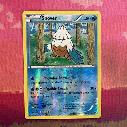 Pokemon Card Snover Breakthrough Reverse Holo 39/162 Near Mint