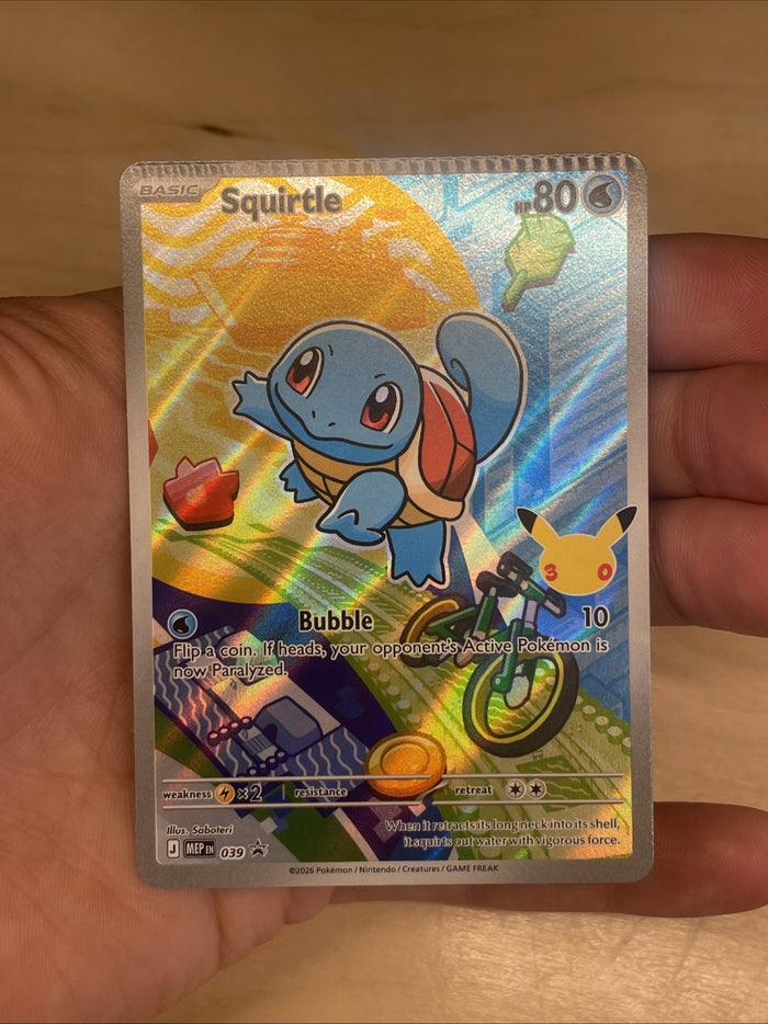 Squirtle MEP 039 CRIMPED ERROR Promo First Partners 30th Anniversary Pokemon