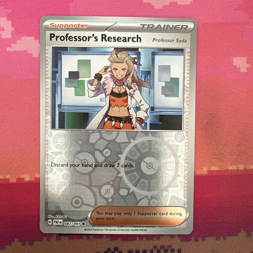 Pokemon Card Professor's Research Paldean Fates Reverse Holo 087/091 NM