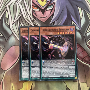 FIGA-EN058 x3 Chronograph Sorcerer Super Rare Excellent Condition Yugioh
