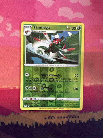 Pokemon Card Yanmega Crown Zenith Reverse Holo Rare 009/159 Near Mint