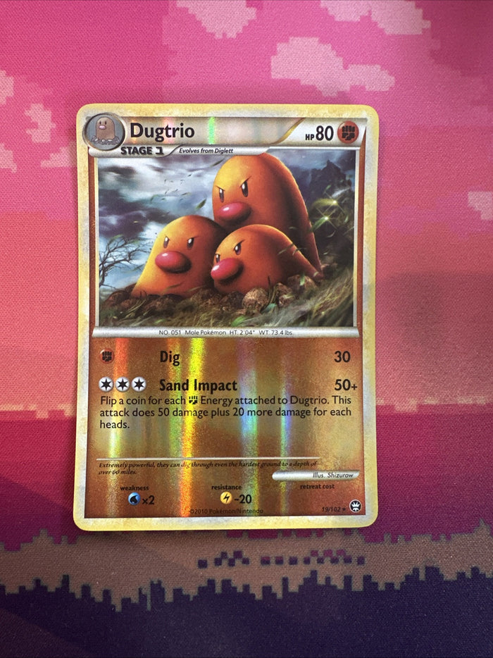 Pokemon Card Dugtrio Triumphant Reverse Holo Rare 19/102 NM