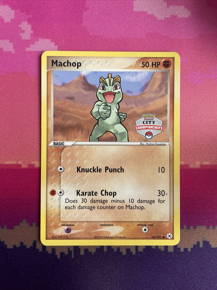 Pokemon Card Machop EX Hidden Legends City Championships  64/101 Near Mint