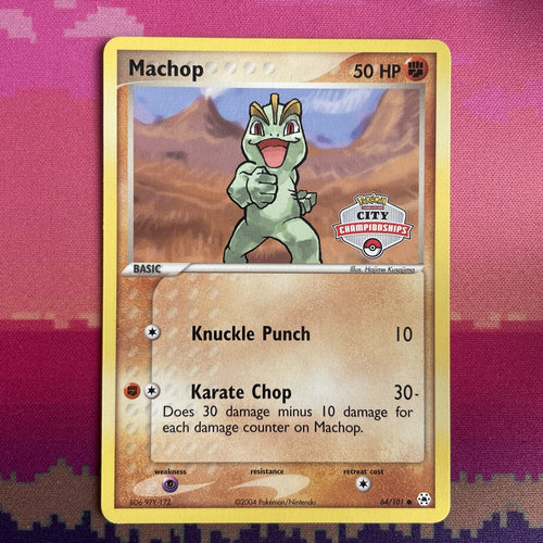 Pokemon Card Machop EX Hidden Legends City Championships  64/101 Near Mint