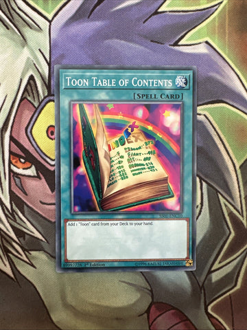 SS01-ENC10 Toon Table Of Contents Common Speed Duels 1st Edition NM Yugioh Card