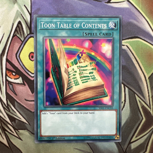 SS01-ENC10 Toon Table Of Contents Common Speed Duels 1st Edition NM Yugioh Card