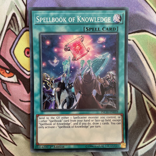 INCH-EN059 Spellbook Of Knowledge Super Rare 1st Edition NM Yugioh Card