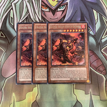 LTGY-EN040 x3 Blaster, Dragon Ruler of Infernos Rare Excellent Condition Yugioh