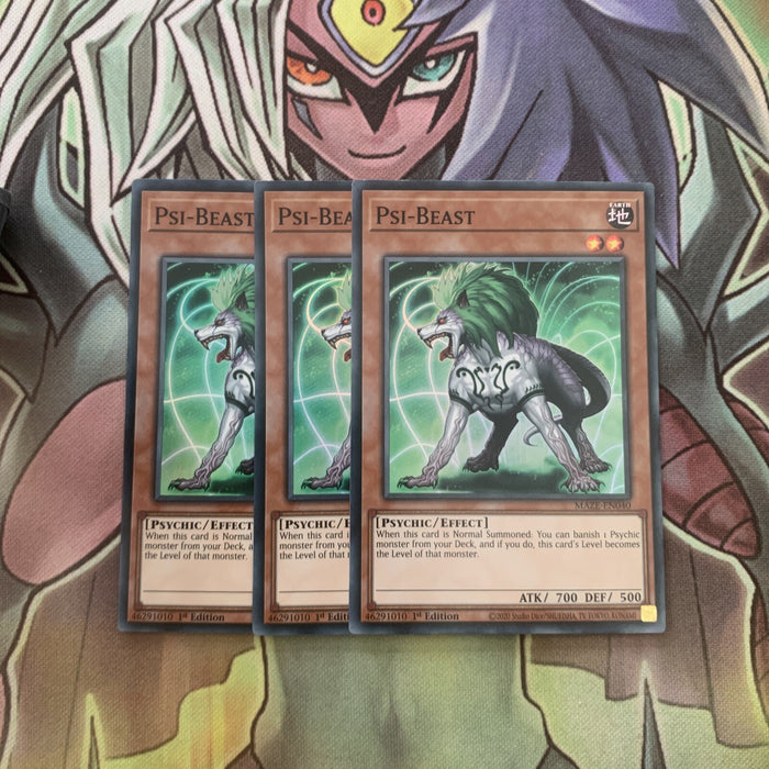 MAZE-EN040 x3 Psi-Beast Super Rare Excellent Condition Yugioh