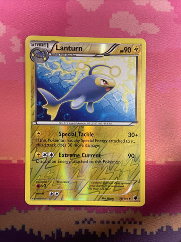 Pokemon Card Lanturn Plasma Freeze Reverse Holo 36/116 Near Mint