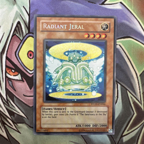 STON-EN066 Radiant Jeral Secret Rare Unlimited Edition NM Yugioh Card