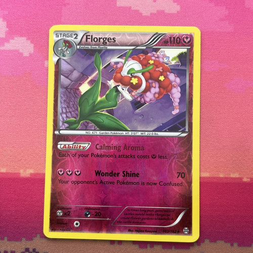 Pokemon Card Florges Breakthrough Reverse Holo Rare 103/162 Near Mint