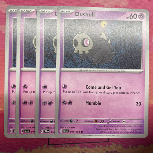 Pokemon Card x4 Duskull Shrouded Fable 018/064 Common NM