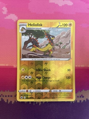 Pokemon Card Heliolisk Crown Zenith Reverse Holo Rare 050/159 Near Mint