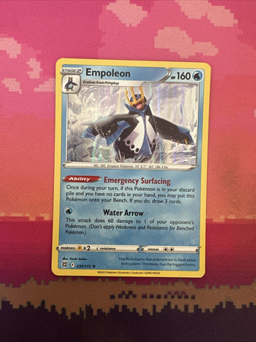 Pokemon Card Empoleon Brilliant Stars Holo Rare 037/172 Near Mint