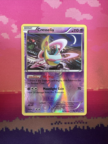 Pokemon Card Cresselia Breakthrough Reverse Holo Rare 70/162 Near Mint