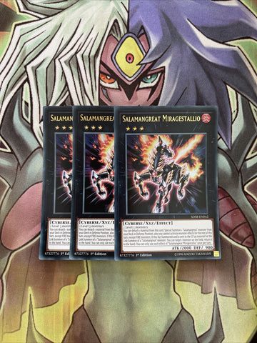 SDSB-EN042 x3 Salamangreat Miragestallio Ultra Rare Excellent Condition Yugioh