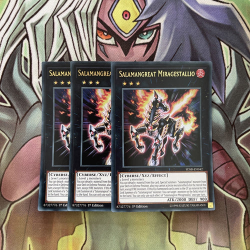 SDSB-EN042 x3 Salamangreat Miragestallio Ultra Rare Excellent Condition Yugioh
