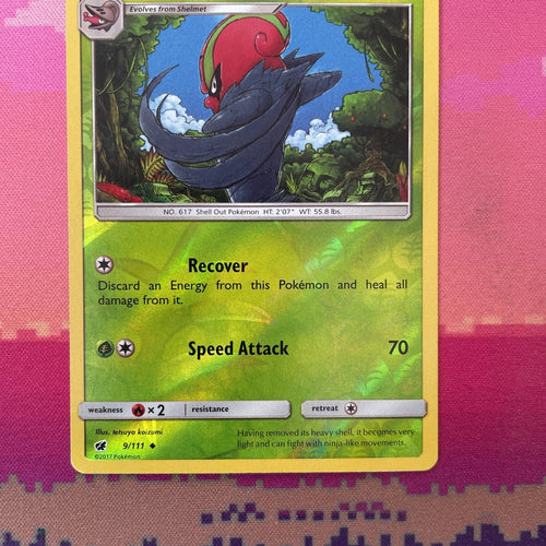 Pokemon Card Accelgor Crimson Invasion Reverse Holo 9/111 Near Mint