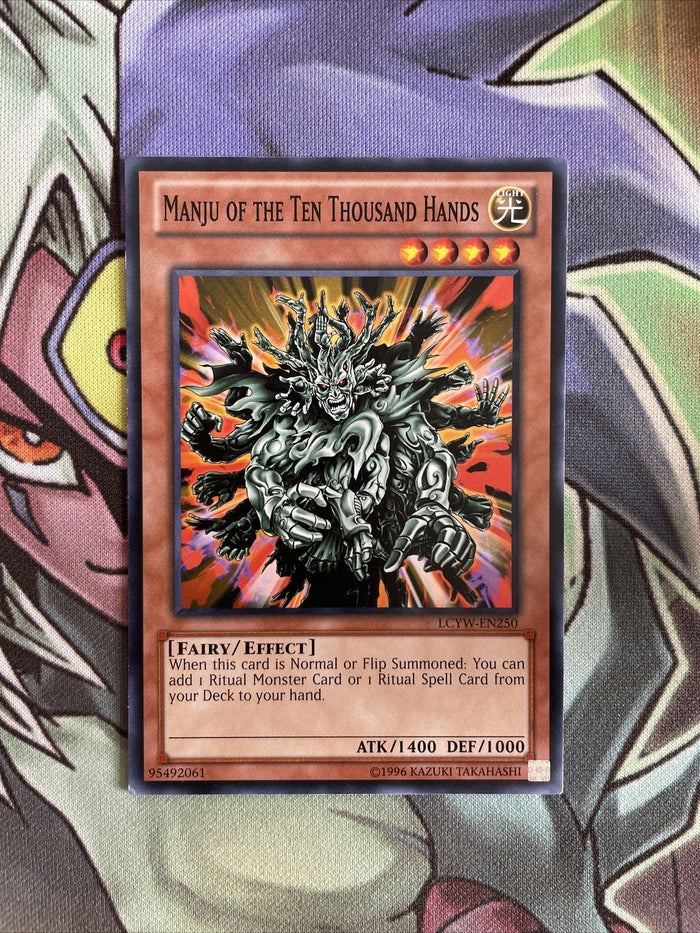 LCYW-EN250 Manju Of The Ten Thousand Hands Common Unl Edition NM Yugioh Card