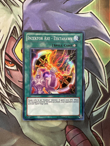 ORCS-EN000 Inzektor Axe - Zektahawk Super Rare Unlimited Edition NM Yugioh Card