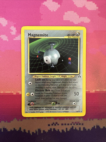 Pokemon Card Magnemite Neo Genesis Rare 26/75 Near Mint