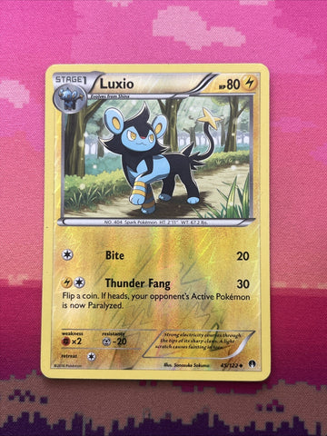 Pokemon Card Luxio Breakpoint Reverse Holo 45/122 Near Mint