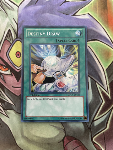 LCGX-EN145 Destiny Draw Secret Rare 1st Edition Near Mint Yugioh Card