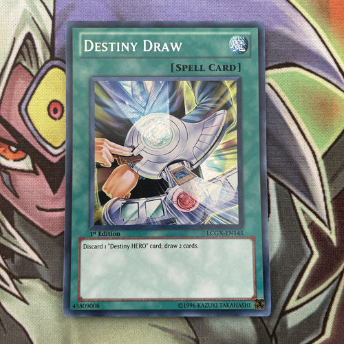 LCGX-EN145 Destiny Draw Secret Rare 1st Edition Near Mint Yugioh Card