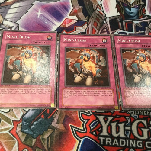 SOD/SR06 x3 Mind Crush Mixed Sets And Conditions Common YUGIOH