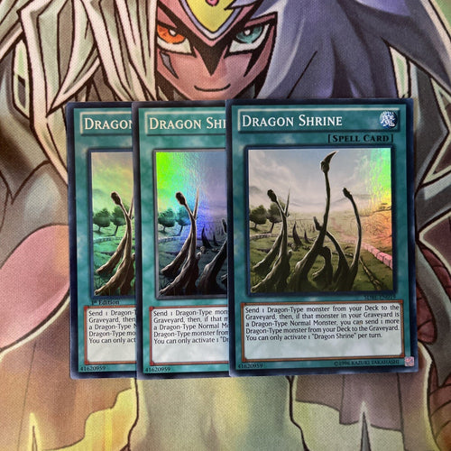 SDBE-EN019 x3 Dragon Shrine Super Rare Excellent Condition Yugioh