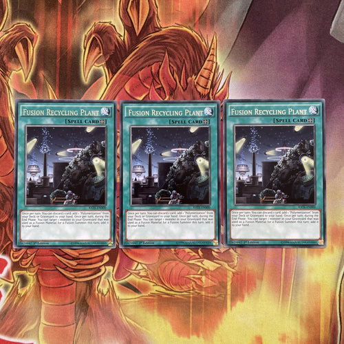 RATE-EN000 Yugioh 3x Rare Fusion Recycling Plant Mixed Editions (NM)