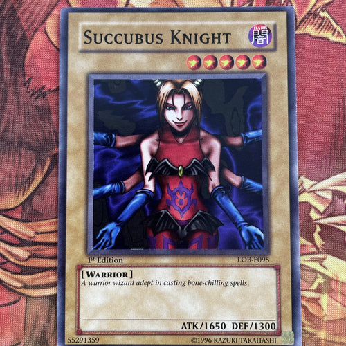 LOB-E095 YuGiOh Succubus Knight 1st Edition