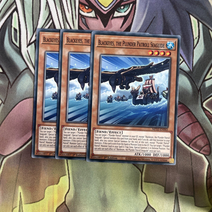 MP22-EN065 x3 Blackeyes, the Plunder Patroll Seaguide Common Excellent Yugioh