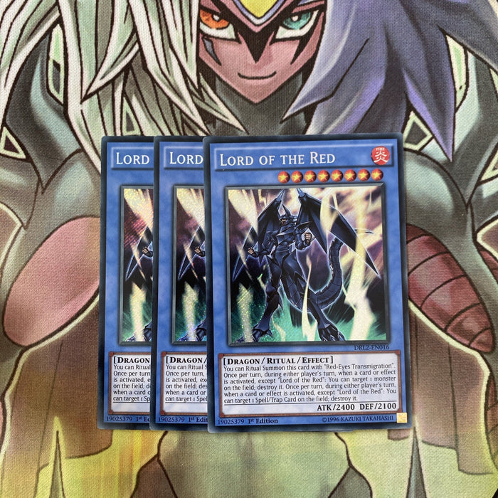 DRL2-EN016 x3 Lord of the Red Secret Rare Excellent Condition Yugioh