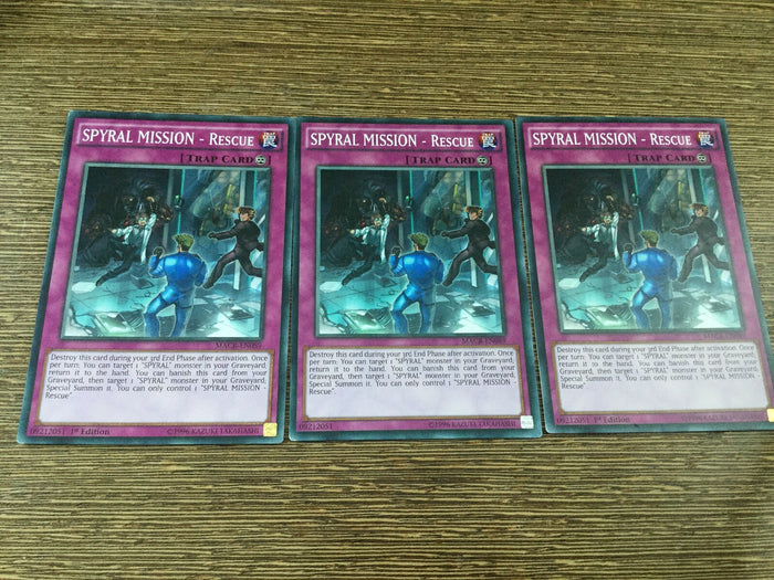 MACR-EN089 x3 SPYRAL - MISSION - RESCUE1st EDITION COMMON CARDS YUGIOH