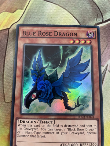 LC5D-EN093 Blue Rose Dragon, Super Rare 1st Edition NM Yugioh (back)