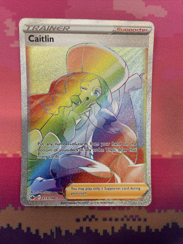 Pokemon Card Caitlin 213/198 Secret Rare Chilling Reign Near Mint