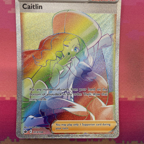 Pokemon Card Caitlin 213/198 Secret Rare Chilling Reign Near Mint