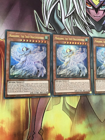 MP18-EN005 Yu-Gi-Oh 3x Ultra Rare Mariamne, The True Dracophoenix 1st Ed YUGIOH (back)