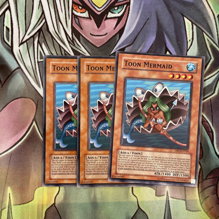 DB1-EN039 x3 Toon Mermaid Common Excellent Condition Yugioh