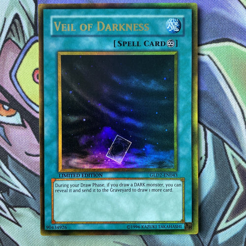GLD2-EN043 Veil Of Darkness Gold Rare Limited Edition NM Yugioh Card