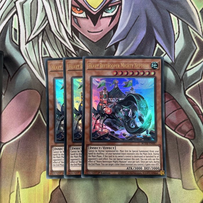 BODE-EN087 x3 Heavy Beetrooper Mighty Neptune Ultra Excellent Condition Yugioh